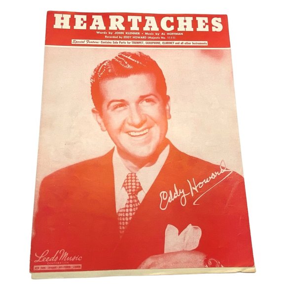 Other - Heartaches Piano Sheet Music by John Klenner 1942 Eddy Howard